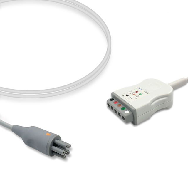 Colin ECG Trunk Cable Adapter 5-Lead Din Style Compatible, ET-CL02-5DN