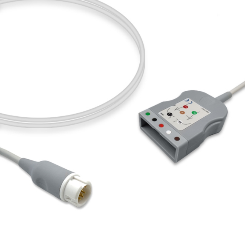 Philips 8-Pin ECG Trunk Cable 5-Lead M1600A, 989803104011 Compatible, ET-PH02-5TP