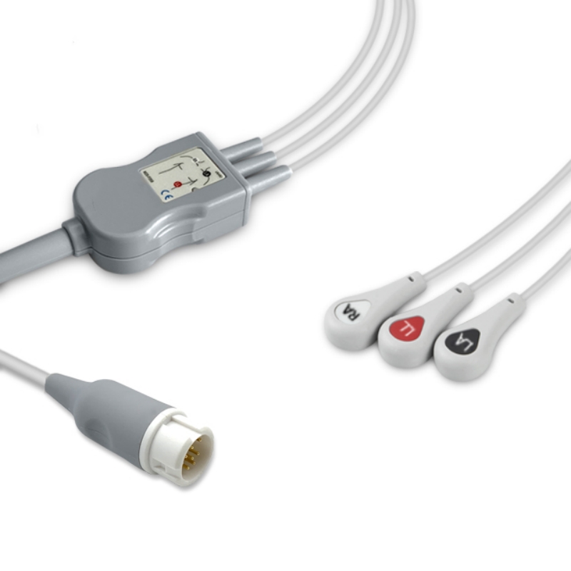 Philips 12-Pin ECG Cable M1972A, M1977A Compatible, EC-PH03-3SA 