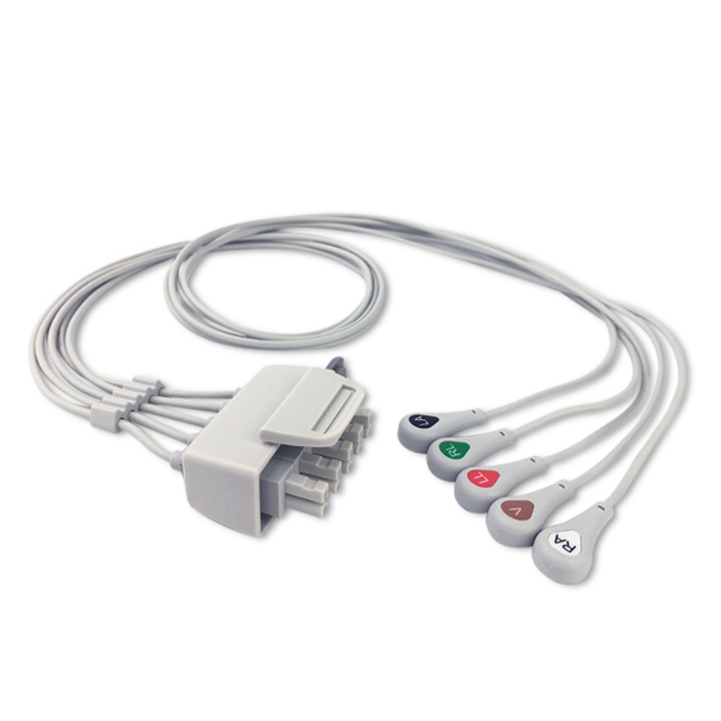 Philips Telemetry ECG Leadwire 5-Lead Compatible M2592A, M2593A, EH-PH01-5SA