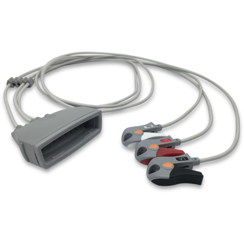 Philips Telemetry ECG Leadwire 3-Lead Grabber 989803171801 Compatible, EH-PH03-3GA