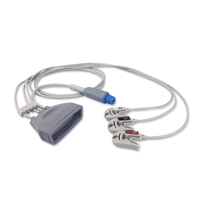 Philips Telemetry ECG Leadwire 3-Lead Grabber with SpO2 Adapter 989803171811 Compatible, EH-PH03-3GA-PS