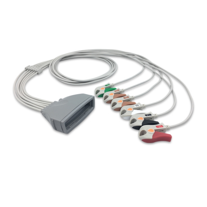 Philips Telemetry ECG Leadwire 6-Lead 989803171861 Compatible, EH-PH03-6GA