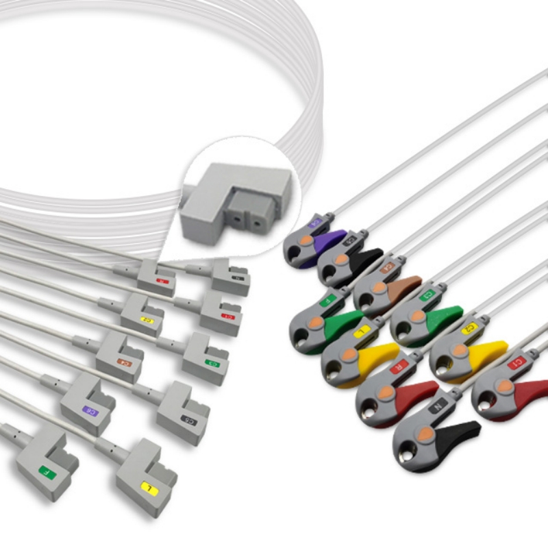 Mortara Quinton Q710 ECG EKG Leadwire 10-Lead Grabber 031257-002 Compatible, EKL-QT03-10GI
