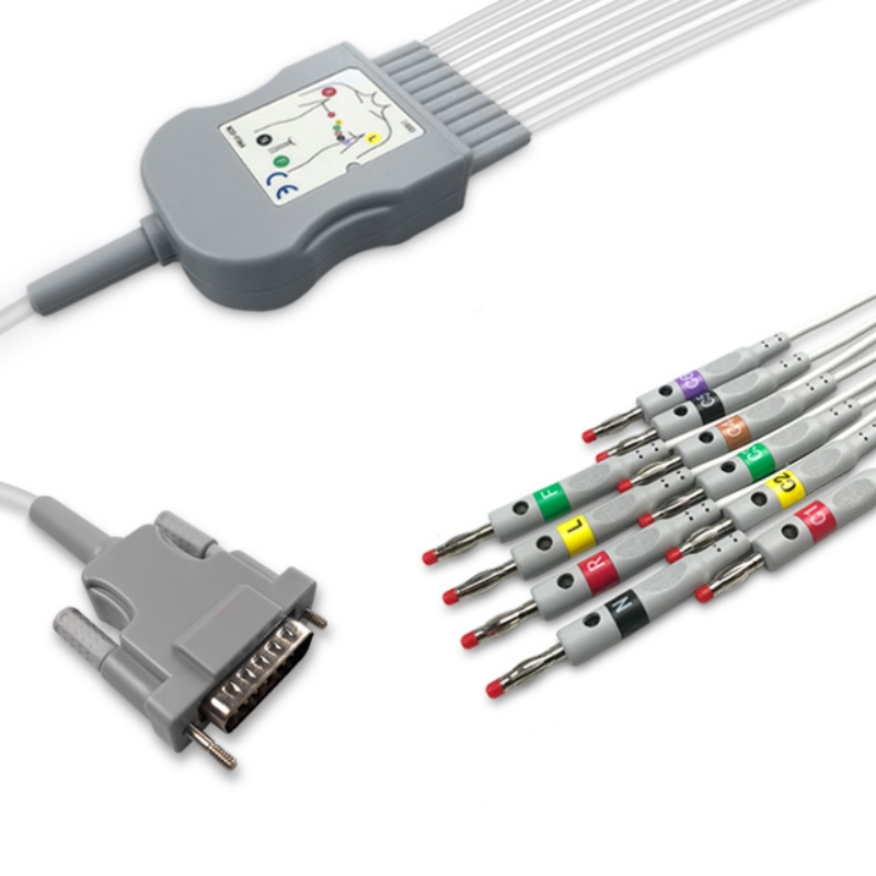 Datascope 040-001642-00 EKG Cable 10 Leads Banana Schiller 2.400095 Compatible for AT1, AT2, EK-SC01-10BA10K