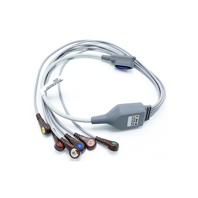 Zoll 8300-0804-01 Compatible X Series V Lead Patient ECG Cable Replacement Precordial 6 Lead Cable, EK-ZL03-6SA