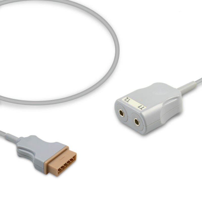 GE Healthcare Marquette Temperature Adapter Dual YSI700 402015-004 Compatible, TA-GE01-2Y7