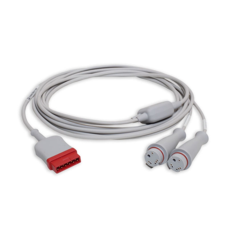GE Medical IBP Cable Adapter Dual BD Connector Marquette 2016995-003 Compatible, IBA-GE01-BD2