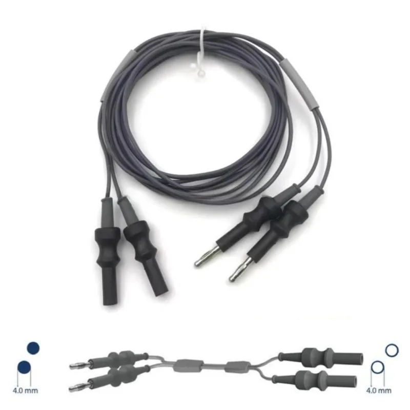 Compatible Bipolar ESU HF Connect Cable Cord Use with Artery Sealer 4MM Units
