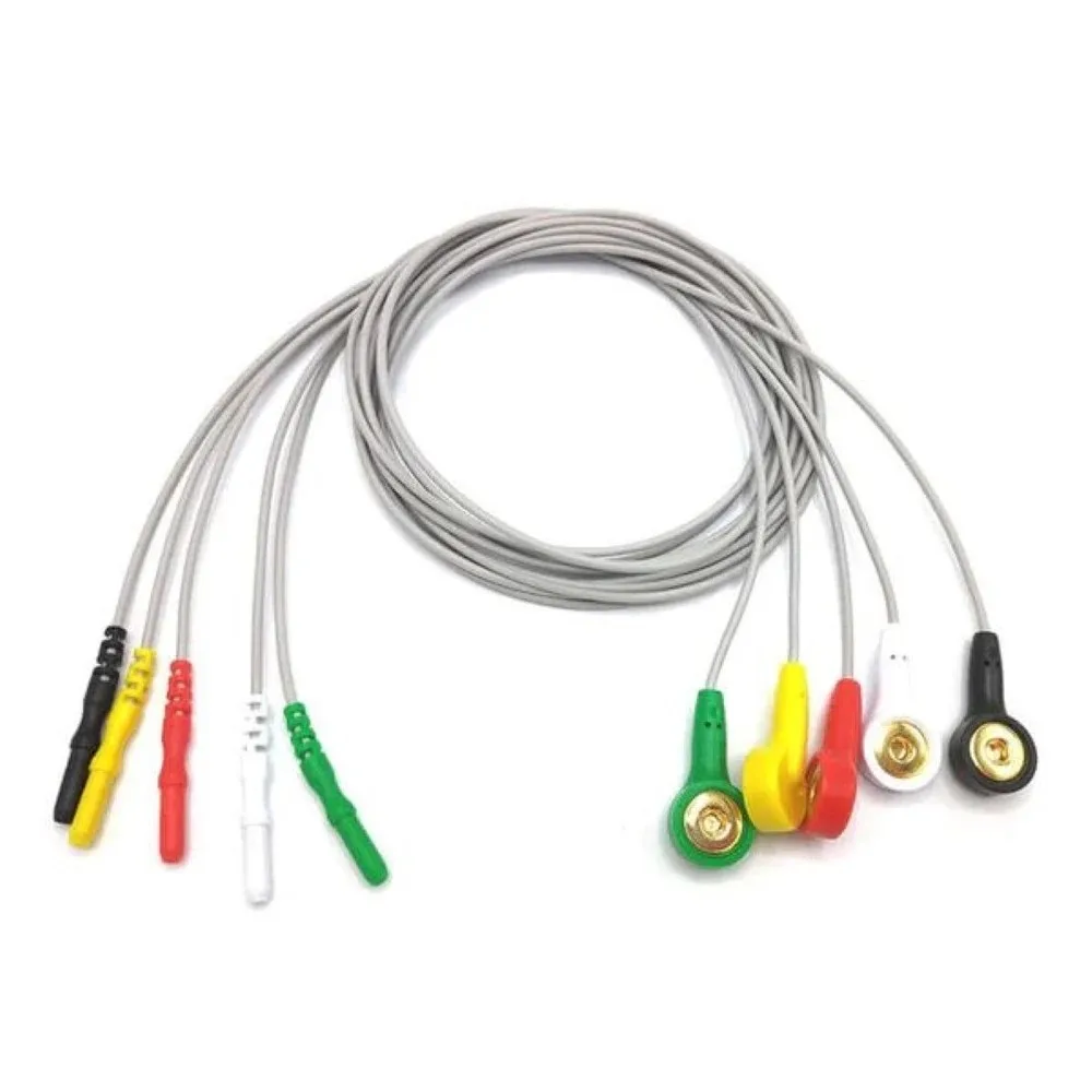 AAMI DIN Style ECG Leadwires Snap Ends, IEC/ AHA Standard Color
