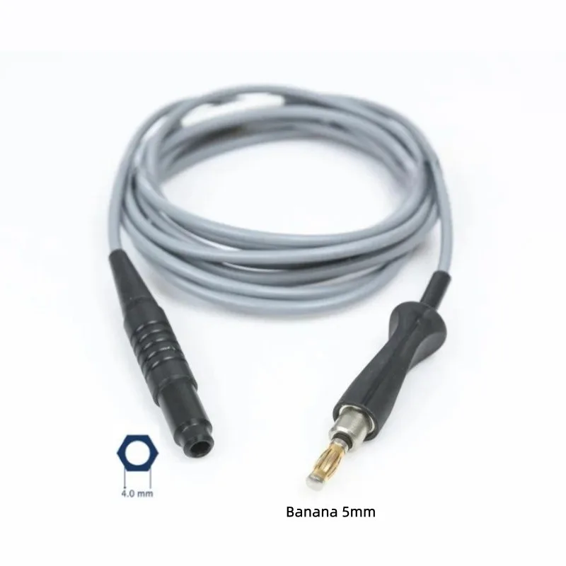 Karl Storz 26005M Compatible ESU HF Connect Cable Cord 5MM Connector, Use with Clickline Instrument LAP 4MM