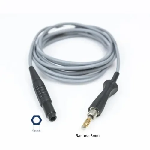 Karl Storz 26005M Compatible ESU HF Connect Cable Cord 5MM Connector, Use with Clickline Instrument LAP 4MM