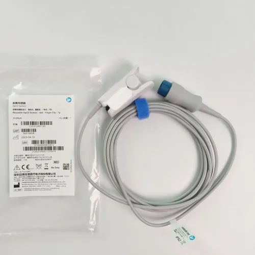 Mindray Datascope 7-PIN SpO2 Sensor Probe Adult Finger 512FLH, 115-012807-00 Original