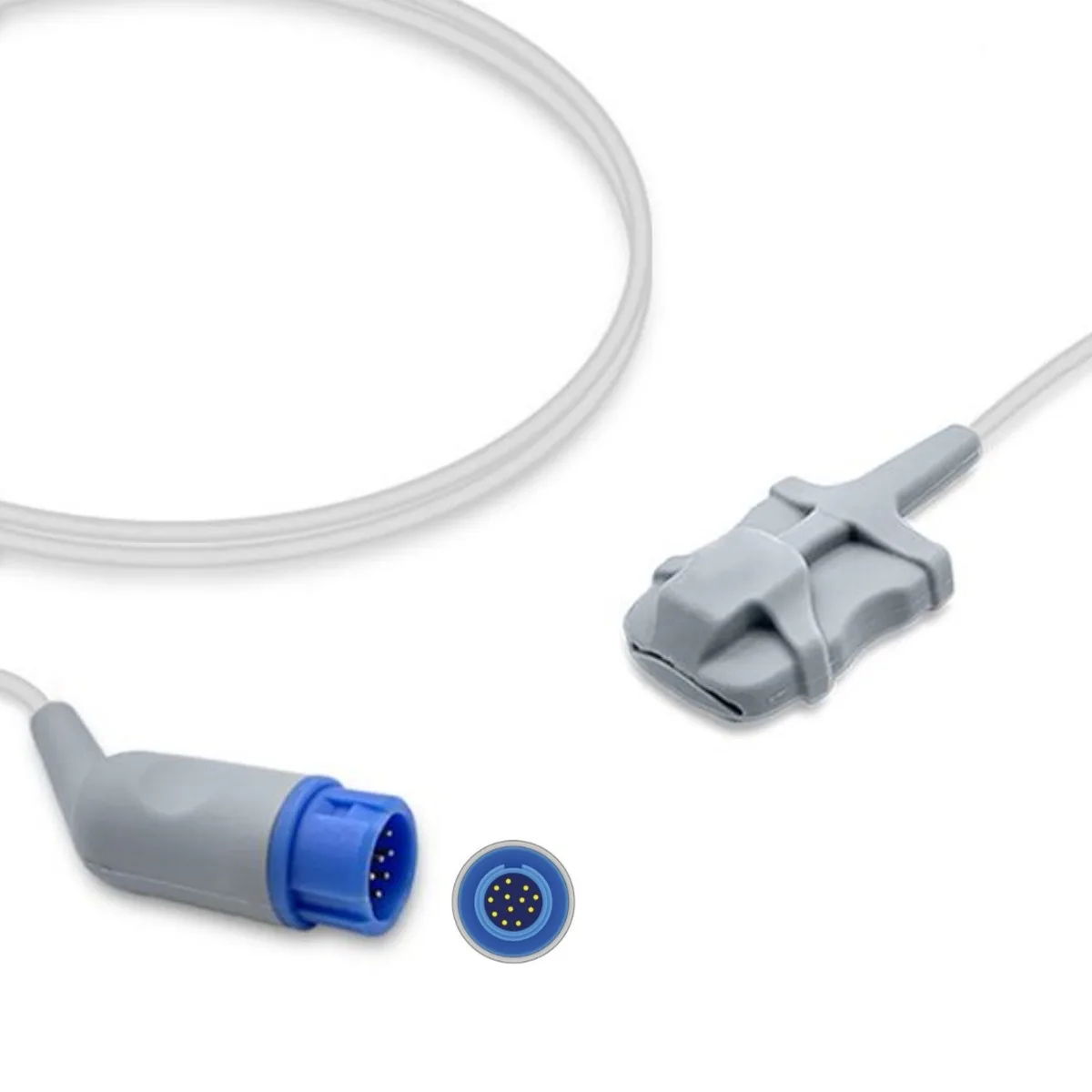 Philips 12-PIN SpO2 Sensor Probe Adult Finger Soft M1190A Compatible