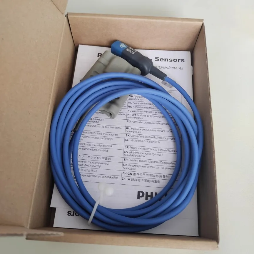 Philips SpO2 Sensor Probe Adult Finger Soft M1191BL Original