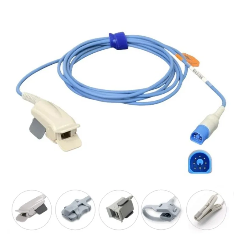 Philips Goldway 8-PIN SpO2 Sensor Probe Adult Finger M1196A Compatible