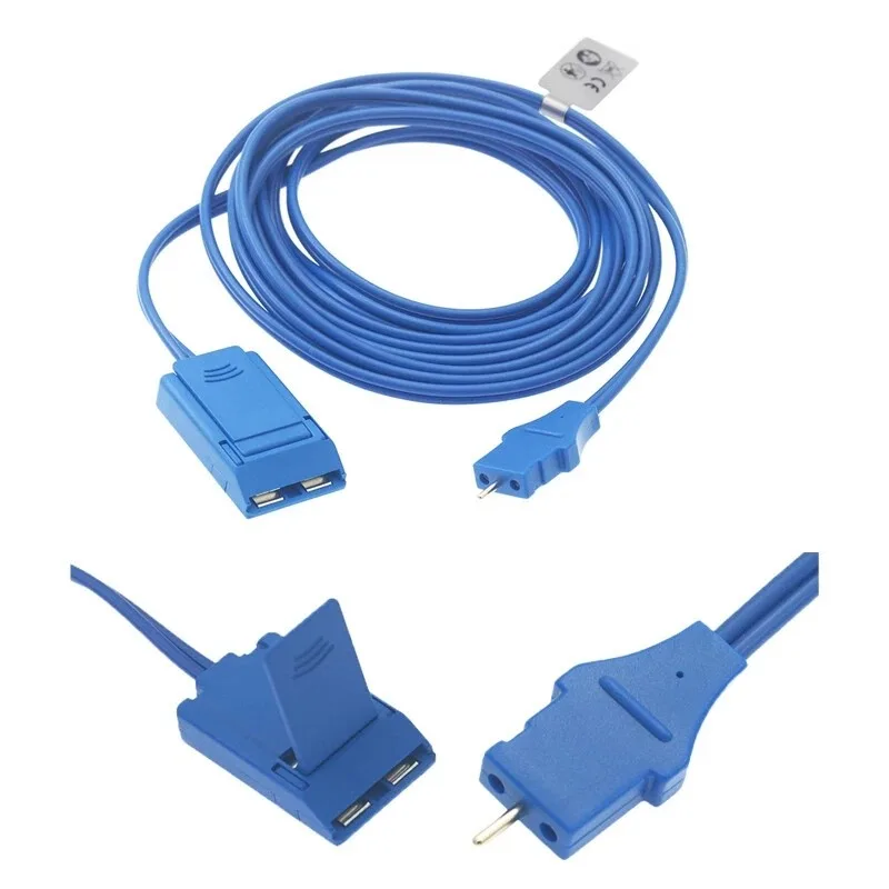 Disposable Patient Return Plate Connect Cable Ground Pad Cord REM Style Plug