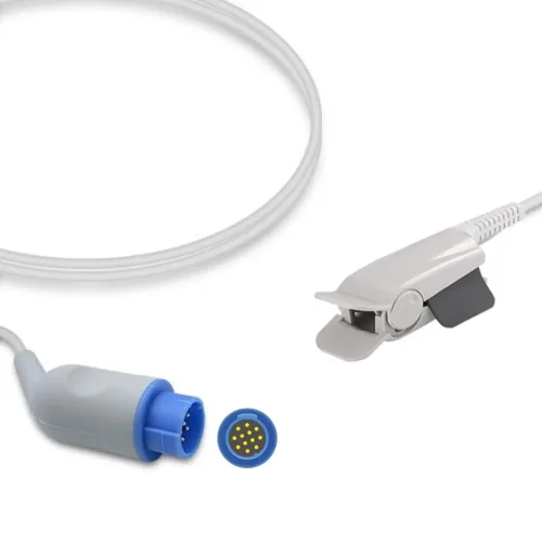 Schiller Bruker 12-PIN SpO2 Sensor Probe Adult Finger Clip Compatible
