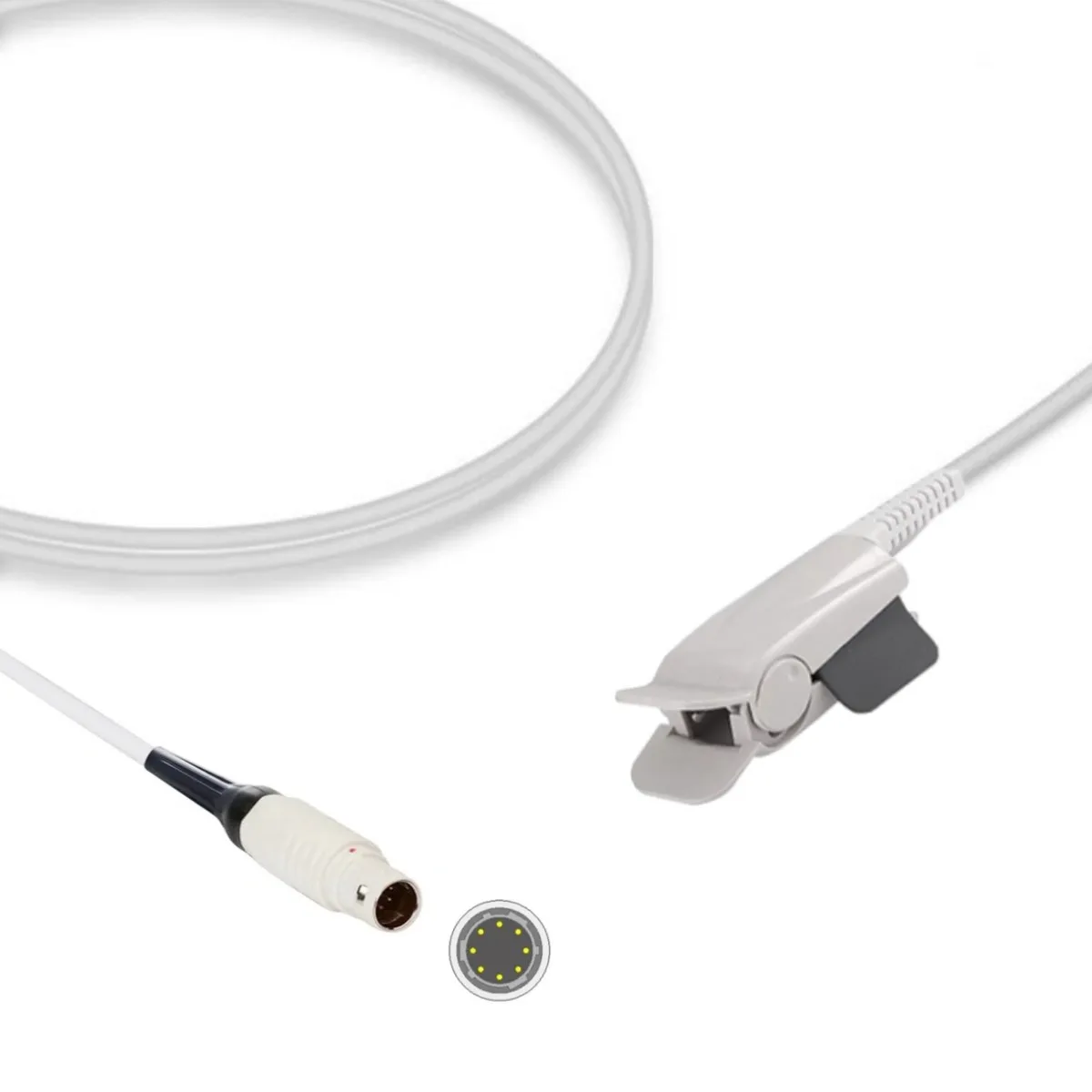 Siemens Draeger Directly SpO2 Sensor Probe Adult Finger Clip 8-PIN Compatible